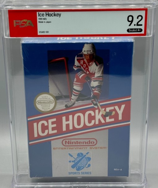Share Ice Hockey Nintendo NES Round SOQ Sealed New PSA 9.2 A+ Graded